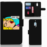 Nokia 6 Wallet Case met Pasjes Popart Oh Yes - thumbnail