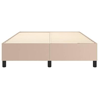 Boxspring bed kunstleer cappuccinokleurig 140x200 cm