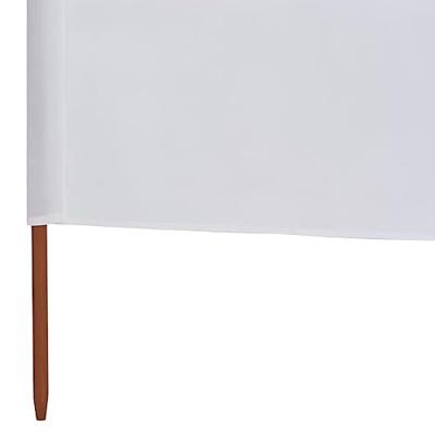 VidaXL Windscherm 5-panelen 600x80 cm stof zandwit