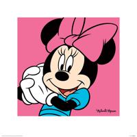 Kunstdruk Minnie Mouse - Pink 40x40cm - thumbnail