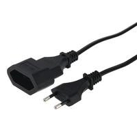 Hama Verlengkabel met Euro-stekker, voor binnen, 5 m Desktop accessoire Zwart - thumbnail
