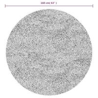 VidaXL Vloerkleed istan hoogpolig glanzend ø 160 cm beige - thumbnail