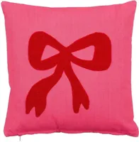 Mica Decorations kussen strik 45x45cm fuchsia - thumbnail