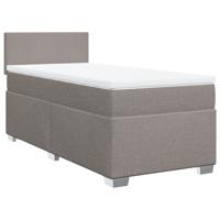 Boxspring met matras stof taupe 80x200 cm - thumbnail