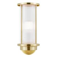 Buitenlamp messing goud &apos;Linton&apos; E27 fitting modern - thumbnail