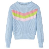 VidaXL Kindertrui gebreid 128 blauw - thumbnail