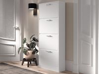 Schoenenkast ROZALA 4 deuren wit - thumbnail