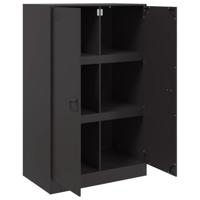 Dressoir 67x39x107 cm staal zwart - thumbnail