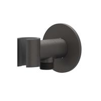 IVY Wandhouder - geïntegreerde wateruitlaat - 1/2 - RVS316 - geborsteld carbon black PVD 6900214 - thumbnail
