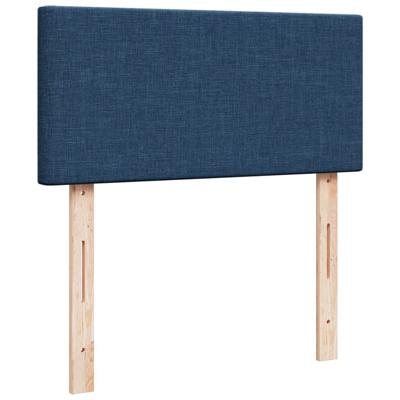 Boxspring met matras stof blauw 90x190 cm - thumbnail