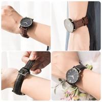 By Qubix - Compatible met Garmin Lily 2 - Crocodile leren bandje - Roze - Compatible Garmin bandje - thumbnail