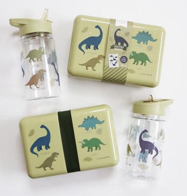 Fles voor jongens DINOS A Little Lovely Company, 450 ml kaki - thumbnail