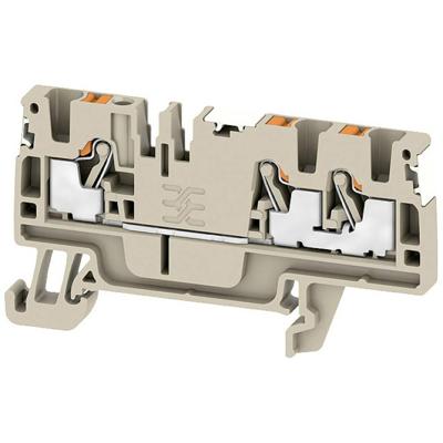 Weidmüller 2674720000 Doorgangsserieklem Push-In-klem, Steekaansluiting Donkerbeige 100 stuk(s)