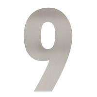 Intersteel Huisnummer 9 XXL hoogte 50 cm geborsteld RVS - thumbnail