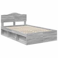 Bedframe Grijs Sonoma 135 x 190 cm Massief grenenhout - thumbnail