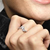 Pandora 191198C01 Ring Sparkling Heart Solitaire zilver-zirconia wit - thumbnail