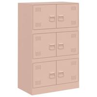 Dressoir 67x39x107 cm staal roze - thumbnail
