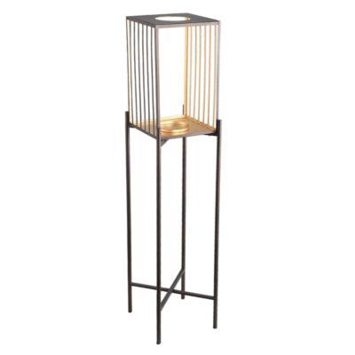 PTMD windlicht op standaard axin l goudkleurig 120 cm | 2 stuks