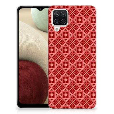 Samsung Galaxy A12 | TPU bumper | Batik Rood Samsung Galaxy A12 | TPU bumper | Batik Rood