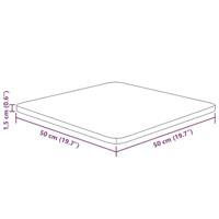 Tafelblad vierkant 50x50x1,5 cm onbehandeld massief eikenhout - thumbnail
