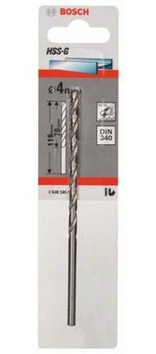 Bosch Accessories 2608595679 2608595679 HSS Metaal-spiraalboor 4 mm Gezamenlijke lengte 119 mm Geslepen DIN 340 Cilinderschacht 1 stuk(s) Bosch Accessories 2608595679 2608595679 HSS Metaal-spiraalboor 4 mm Gezamenlijke lengte 119 mm Geslepen DIN 340 Cilinderschacht 1 stuk(s)