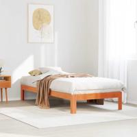 Bedframe zonder matras massief grenenhout wasbruin 80x200 cm - thumbnail