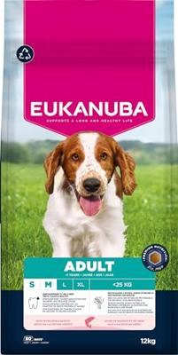 EUKANUBA Adult Small/Medium Salmon & Barley - droog hondenvoer - 12kg