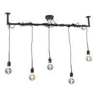 Urban Interiors Hanglamp 'Bar' 5-lamps, kleur Zwart - thumbnail