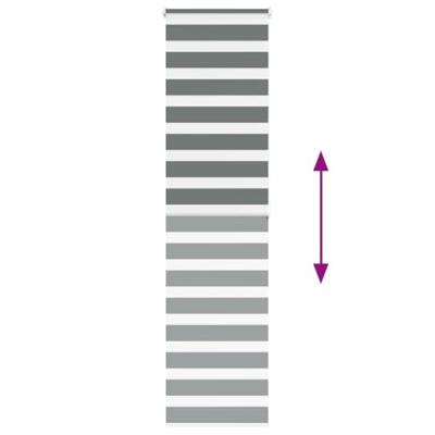 VidaXL Zebra rolgordijn 55x200 cm stofbreedte 50,9 cm donkergrijs VidaXL Zebra rolgordijn 55x200 cm stofbreedte 50,9 cm donkergrijs