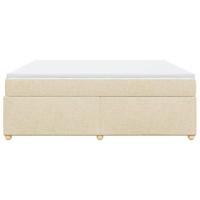 Boxspring met matras stof crèmekleurig 200x200 cm - thumbnail