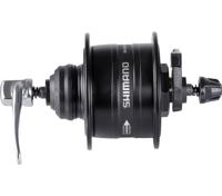 Shimano Dynamonaaf hd-3d37 3 watt - 32 gaats - center lock - snelspanner - zwart - thumbnail
