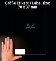 Avery-Zweckform L4718REV-20 Folie-etiketten 70 x 37 mm Polyester folie Wit 480 stuk(s) Weer verwijderbaar Laser (kleur), Laser (zwart/wit), Kopiëren (kleur), - thumbnail