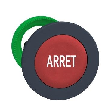 Schneider Electric ZB5FA433 ZB5FA433 Plat, Terugstelbaar (Ø) 30.5 mm Arręt Donkergrijs, Rood 1 stuk(s)