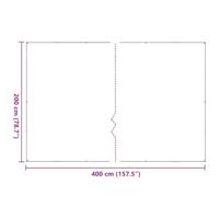 Plantenafdekking met zeilringen 2x4 m polyethyleen - thumbnail