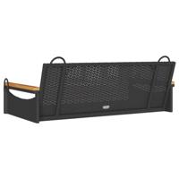 Schommelbank 109x62x40 cm poly rattan zwart - thumbnail