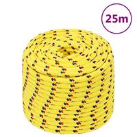 VidaXL Boottouw 12 mm 25 m polypropyleen geel - thumbnail