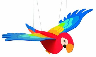 Goki houten swingfiguur papegaai