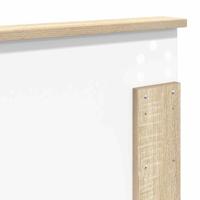 Bedframe met hoofdeinde Sonoma Eiken 200 x 200 cm Bewerkt hout - thumbnail