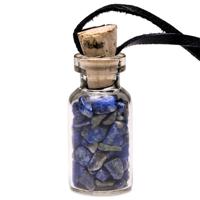 Geschenkflesje aan Waxkoord met Lapis Lazuli - thumbnail