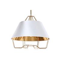 Plafondlamp DKD Home Decor Wit Gouden PVC Metaal 50 W 38 x 38 x 32 cm - thumbnail