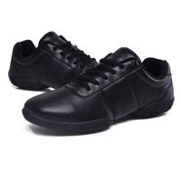 Zachte microfiber leder non-slip slijtvaste sport sneakers bodybuilding gym schoenen afmetingen: 30 (zwart) - thumbnail