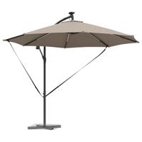 Cantilever Banana Parasol met slot Taupe 294 x 294 x 248 cm - thumbnail