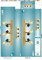 EGLO Townshend 3 Oppervlak-spotverlichting Zwart, Bruin - thumbnail