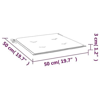 Tuinstoelkussens 4 st 50x50x3 cm oxford stof ruitpatroon grijs