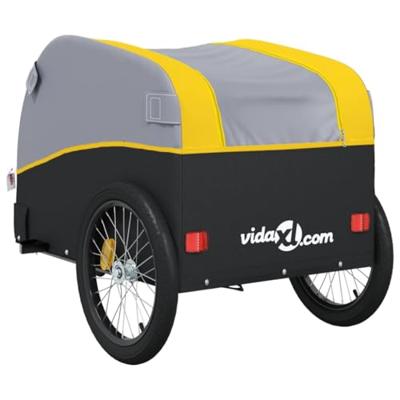 Fietstrailer 30 kg ijzer zwart en geel