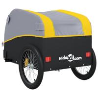 Fietstrailer 45 kg ijzer zwart en geel - thumbnail