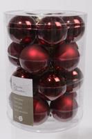 Kerstballen Glas Ø6cm Ossenbloed Rood 20st - thumbnail