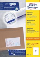 Avery-Zweckform 3655-200 Universele etiketten 210 x 148 mm Papier Wit 440 stuk(s) Permanent hechtend Inkjet, Laser (zwart/wit), Kopiëren (zwart/wit) - thumbnail