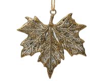 Kersthanger blad goud - thumbnail