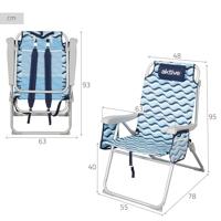 Strandstoel Aktive 64 x 63 x 43 cm Celeste - thumbnail